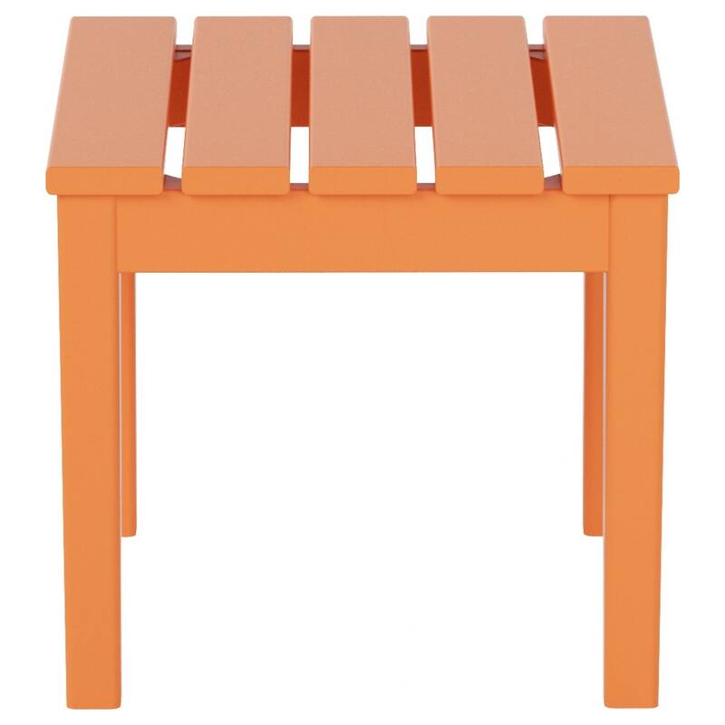 Shoreside Modern Eco-Friendly All Weather Poly Adirondack Rocking Chair with Side Table (2-Piece Set)