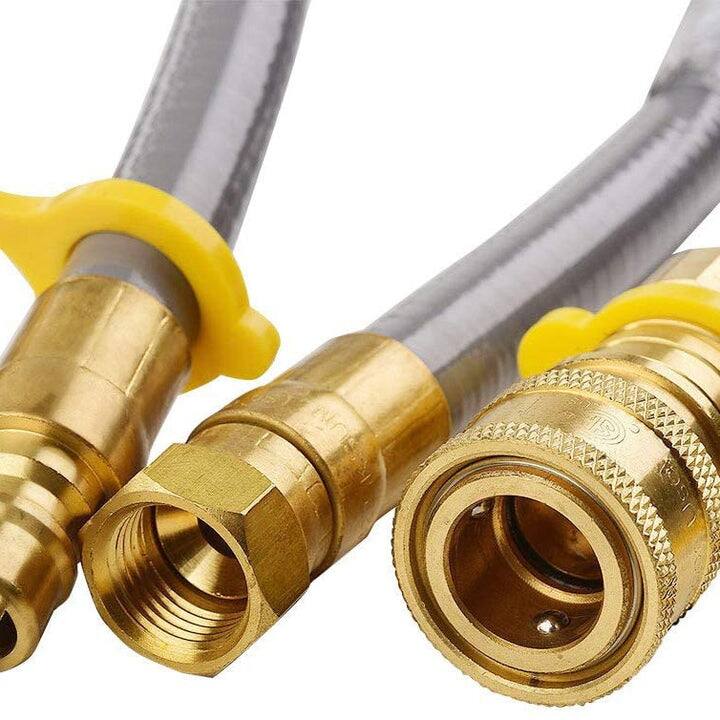 Kinger Home 10.5FT 1/2" ID Natural Gas Hose with 2520 Female Flare GDH7 Fitting - 10.5FT 1/2" ID