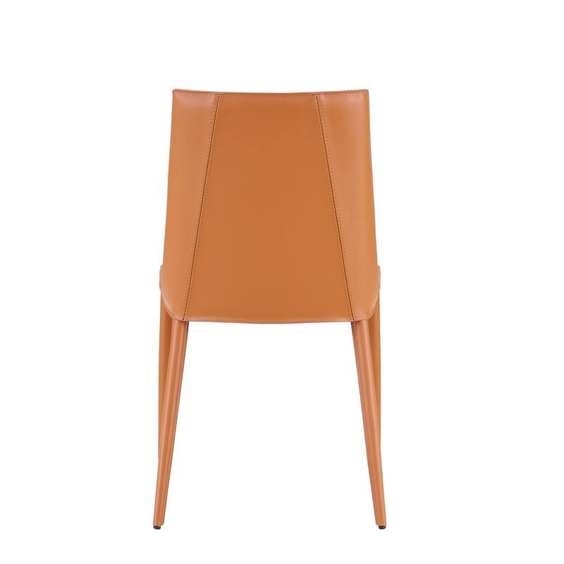 Sleek All Black Faux Leather Dining or Side Chair