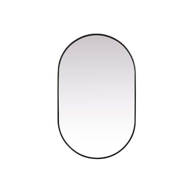 Indigo Home Metal Frame Oval Mirror 30x48 Inch