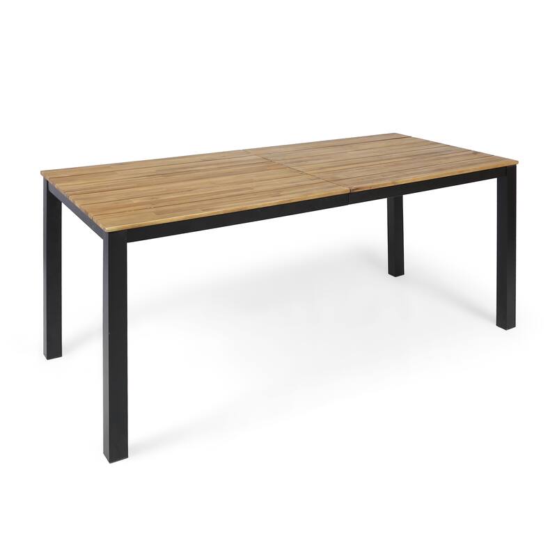 71"L Rectangular Outdoor Dining Table for Yard, Garden, Poolside
