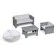 preview thumbnail 2 of 2, Badger Basket Living Room Furniture Set for 18 inch Dolls - Gray/White