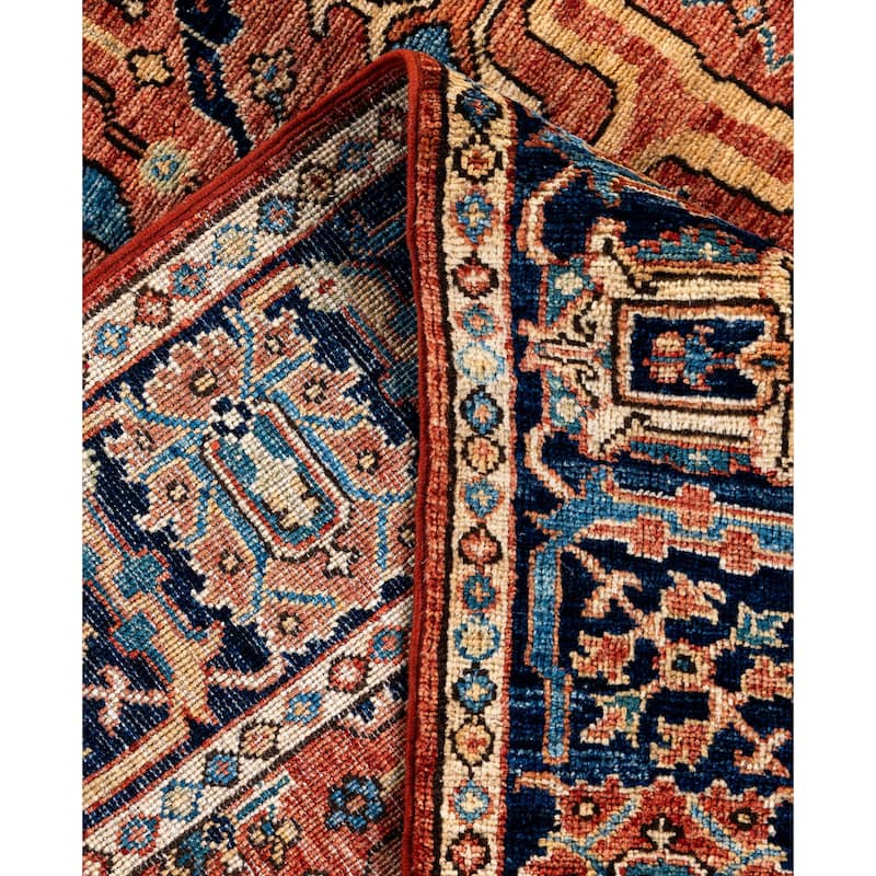 Serapi One-of-a-Kind Hand-Knotted Area Rug - Red - 4' 2" x 5' 8"