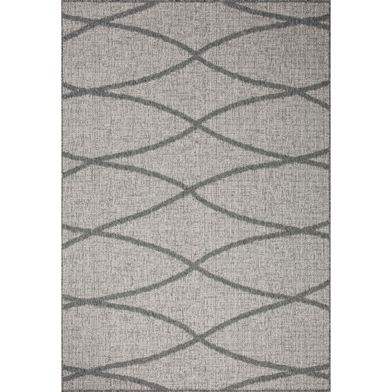 Alexander Home Renee Modern Diamond Wave Indoor / Outdoor Rug