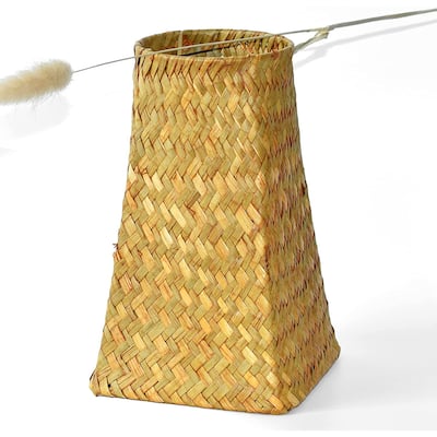 Woven Vase for Decor Bookshelf Bedroom Shelves Table