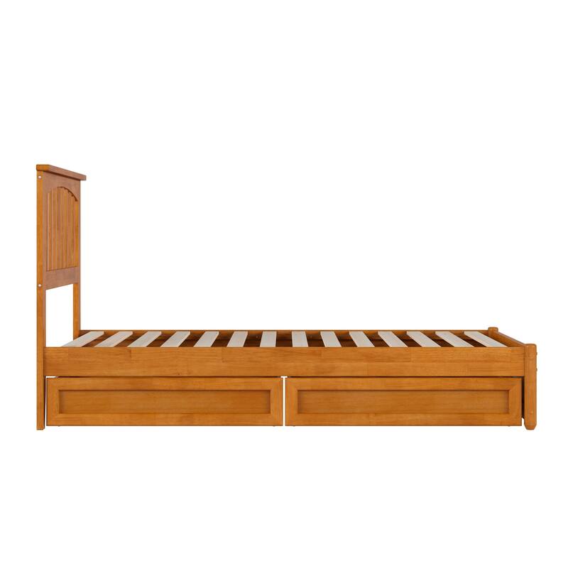 Everett Platform Bed with Panel Footboard and Storage Drawers