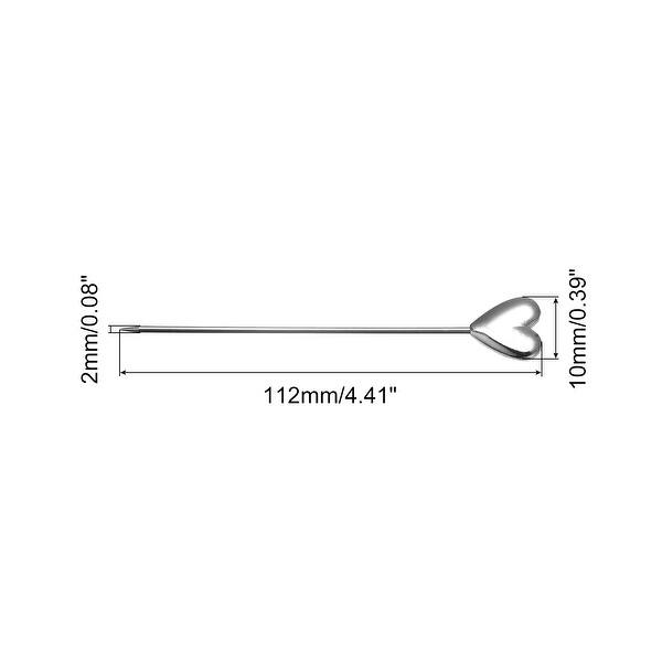 Metal Cocktail Toothpicks Heart Shape Drink Picks Cocktail Skewers 5Pcs ...