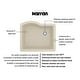 preview thumbnail 47 of 58, Karran Undermount Quartz 24 in. Single Bowl Kitchen Sink Kit