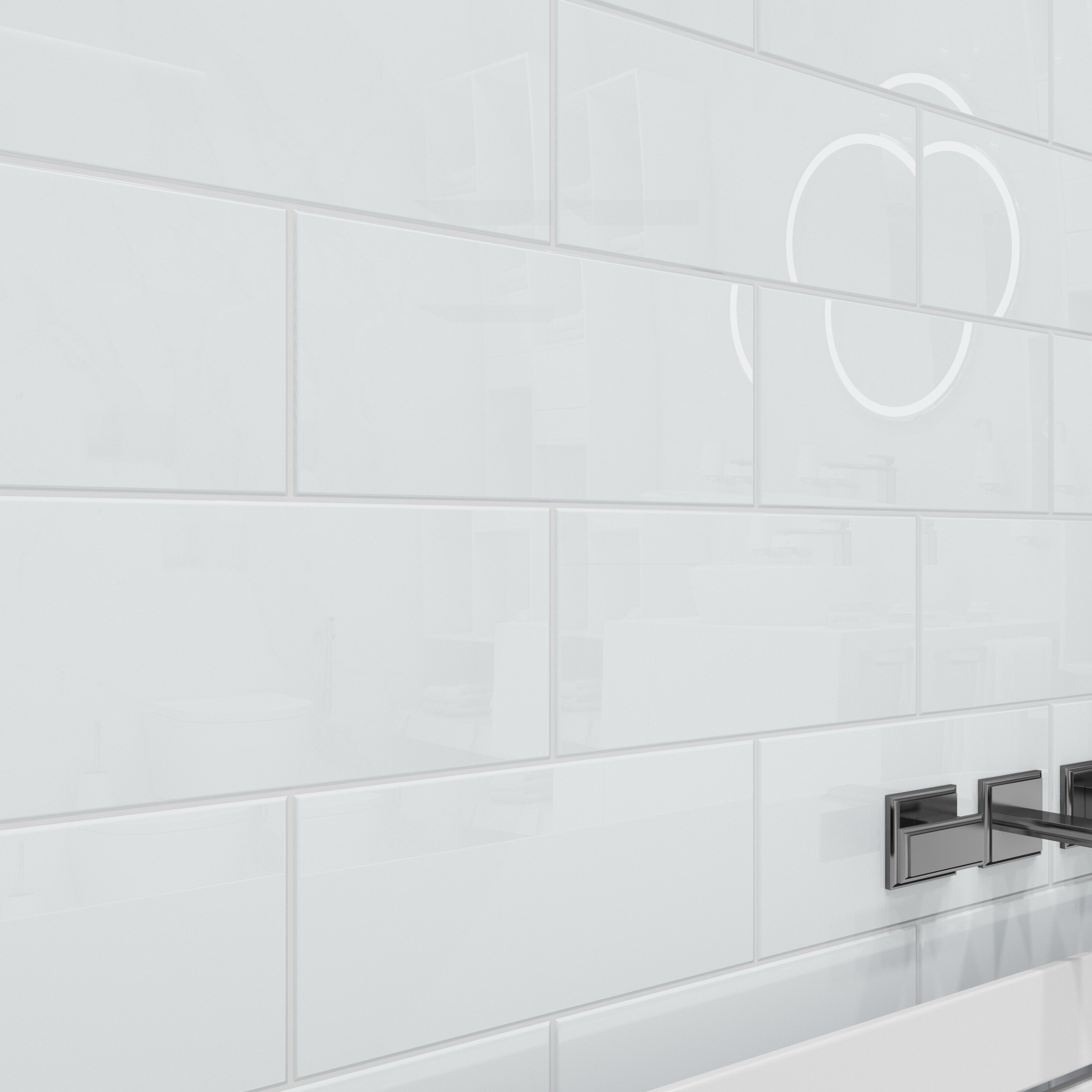 Bright White 6x12 Glass Subway Tile - Overstock - 32301319