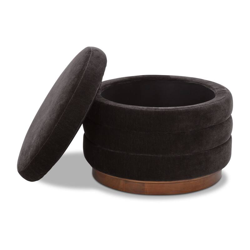 Poly & Bark Paros Velvet Storage Ottoman