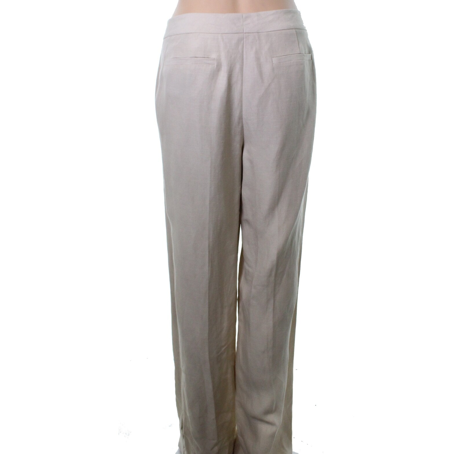 low rise linen trousers