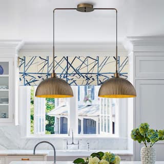 1/2-Light Antique Bronze Metal Industrial Farmhouse Dome Pendant Light