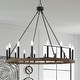 preview thumbnail 1 of 7, The Gray Barn Orchard House Vintage Wagon Wheel 16-light Chandelier