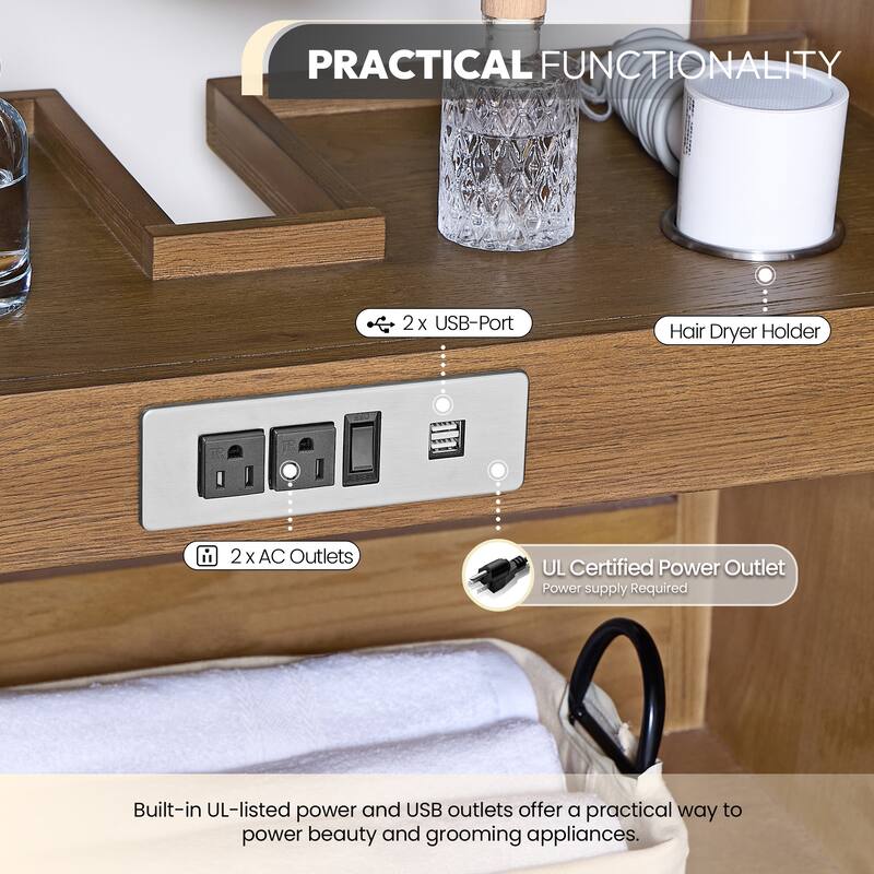 Busan Bath Vanity with White Quartz Stone Top without Mirror