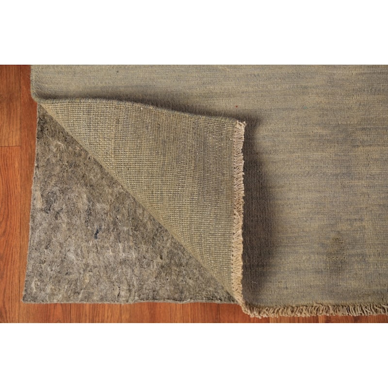 Beige & Gray Gabbeh Modern Rug Handmade Wool Carpet - 4'2" x 5'10"