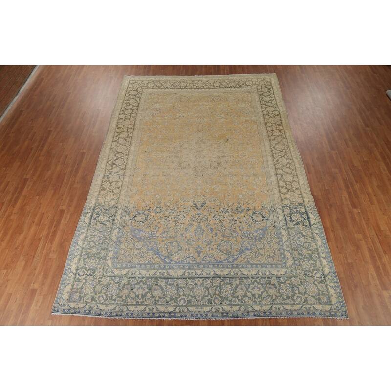 Traditional Najafabad Persian Vintage Rug Handmade Wool Carpet - 9'2"x 13'10"