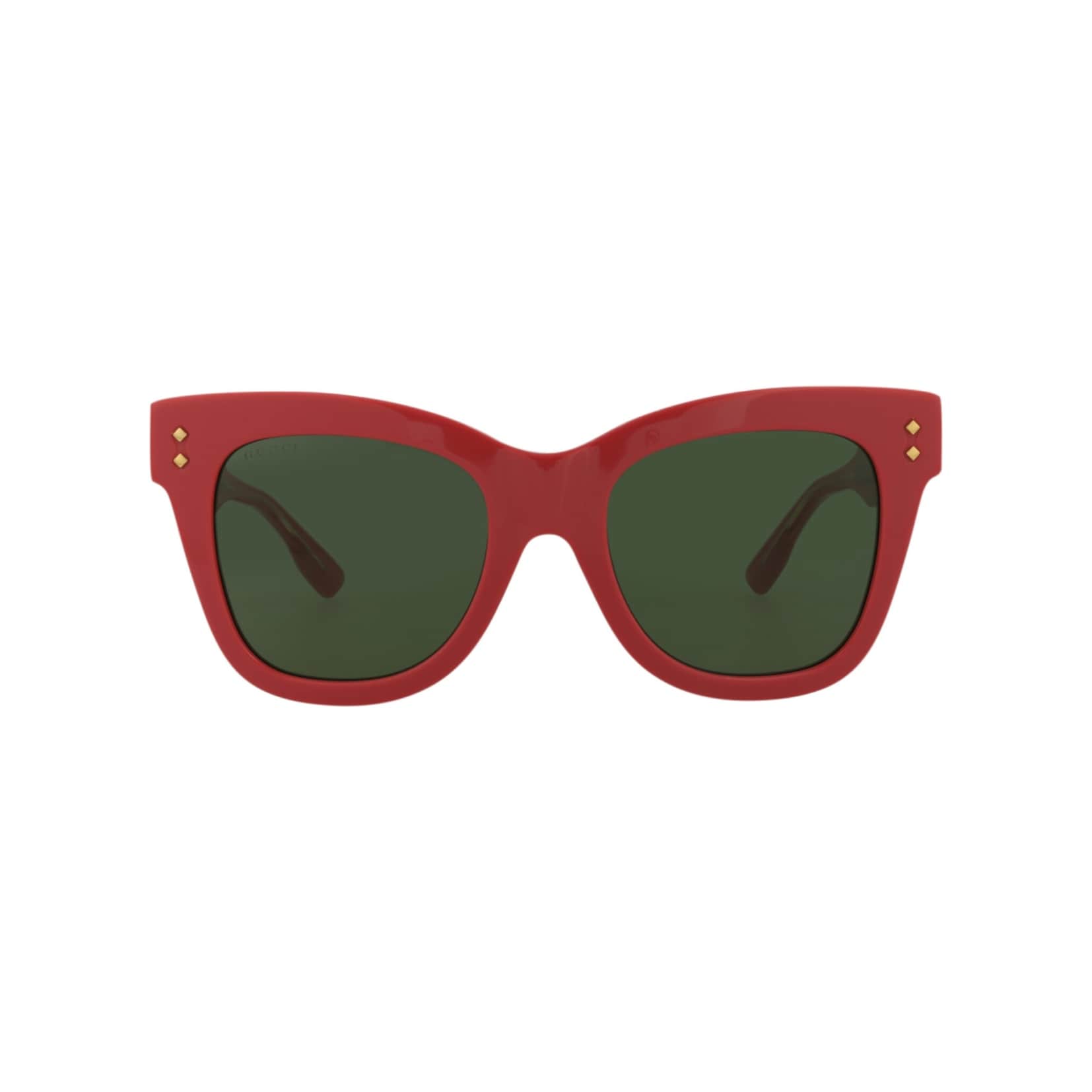 Gucci Cat Eye Sunglasses Rectangular Gold Frame Red Lens Gucci GG1604S 004 Cat Eye Women Sunglasses 53mm Pink Mirror  main image 3
