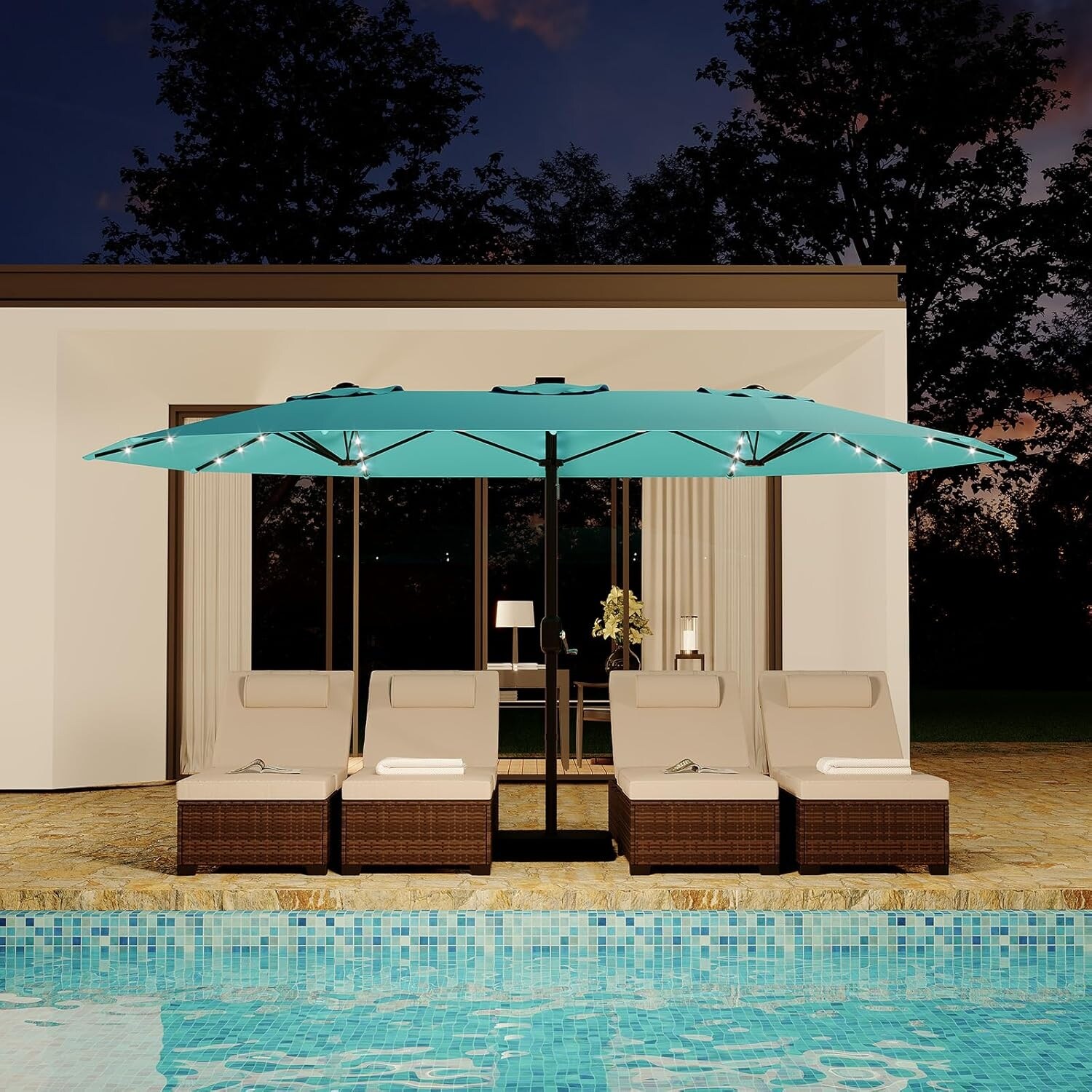 cantilever patio umbrellas amazon Amazon.com : Patio Kingdom 12FT Cantilever Umbrella with Base Large Curvy  Outdoor Aluminum Offset Umbrella w/ 360 Rotation, UV Resistant Canopy for  Patio, Garden, Backyard, Aqua Blue : Patio, Lawn & Garden