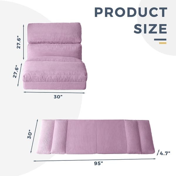 dimension image slide 17 of 26, Folding Sofa Bed,Sleeper Sofa Chair Bed Upholstered Sofa Couches