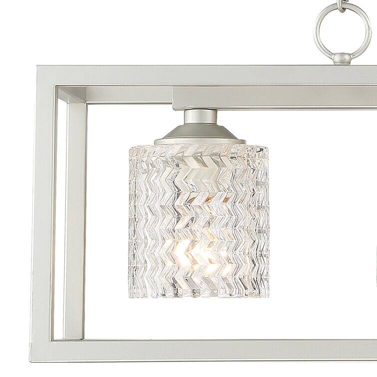 Allegray 3-light Modern Farmhouse Rectangle Chandelier Kitchen Island Pendant with UL Certified