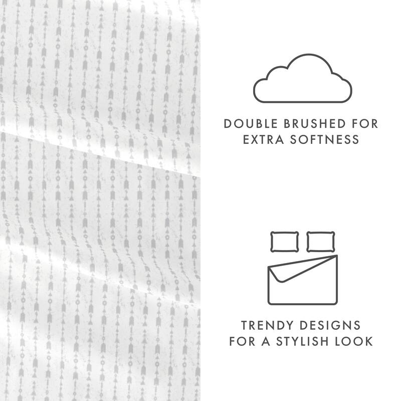 Becky Cameron Beaded Arrows 4-piece Deep Pocket Bed Sheet Set