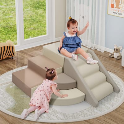 9-Piece Kids Climb & Crawl Soft Foam, Block Activity Play Set for Child, Baby Climbing Toys