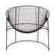 preview thumbnail 2 of 6, Artemis 30 in. W Oval Iron Basket Accent Chair