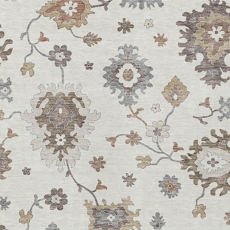 HomeRoots Floral Traditional Rectangle Outdoor Rug