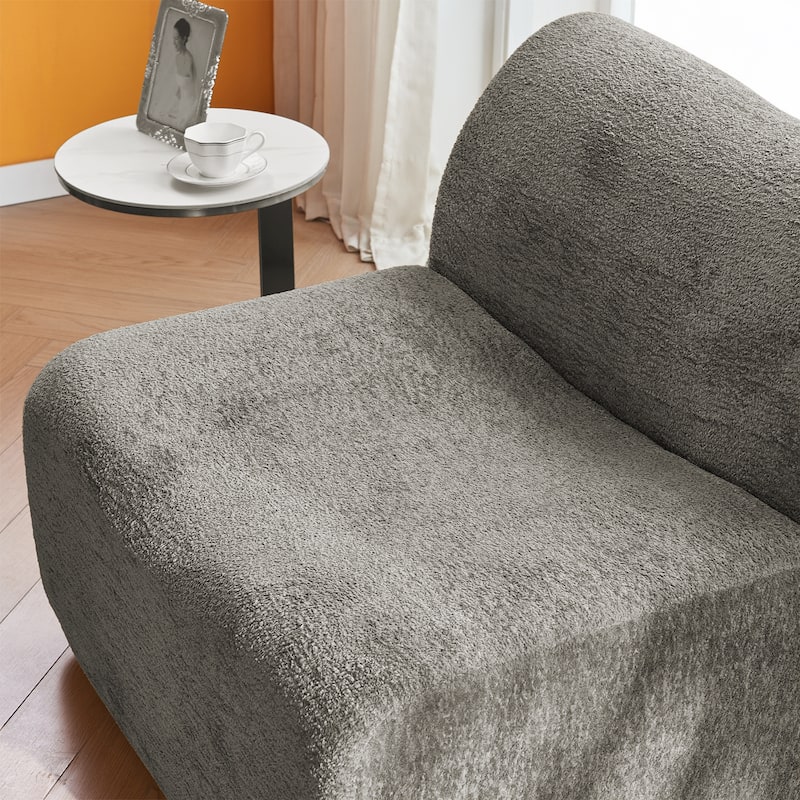 Comfortable and Space-Saving Single Foam Compression Sofa Chair with Footrest + Pillow