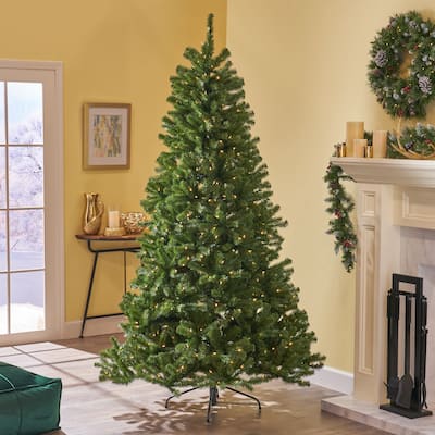 7' Noble Hinged Tree With 500Clear Lights-Ul,Dia:48",1110Tips