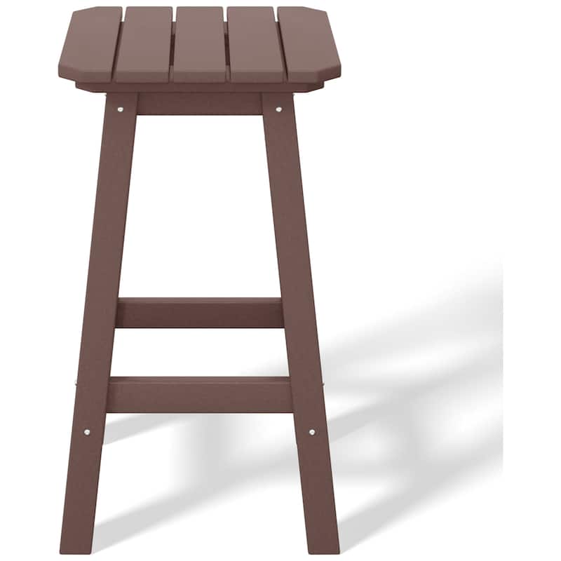 Polytrends Laguna Hdpe All Weather Outdoor Patio 24" Square Counter Stool