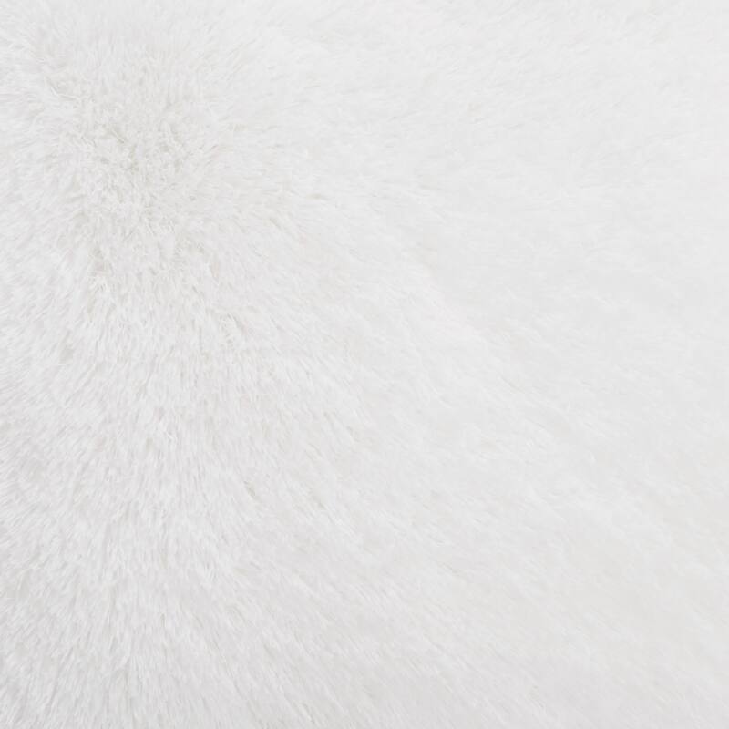 Juicy Couture Alexus Ultraplush Faux Fur Pillow 20" x 20", White