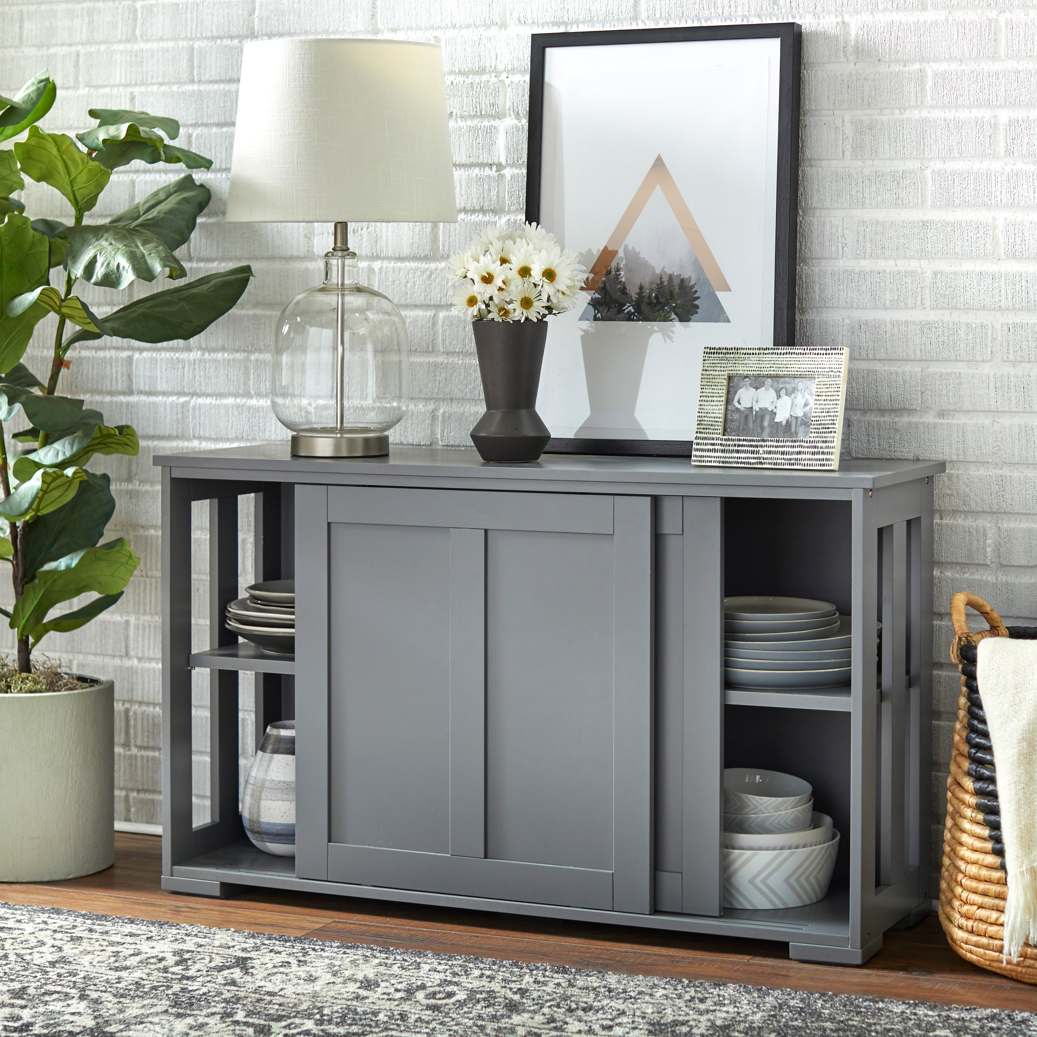 Simple Living Jefferson Sliding Door Stackable Buffet/Sideboard
