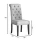 preview thumbnail 6 of 26, Roundhill Furniture Leviton Solid Wood Tufted Dining Chair (Set of 2)