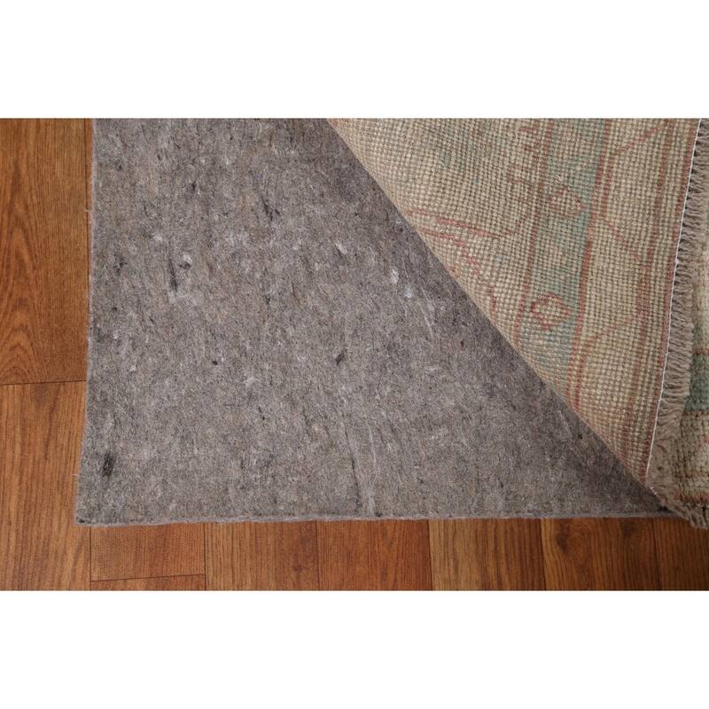 Hand Knotted Oriental 100% Wool Carpet Transitional Medallion Beige & Ivories Oushak Area Rug - 10' 3'' X 8' 0''