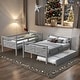 preview thumbnail 16 of 29, Twin over Full Bunk Bed with Ladder, Twin Size Trundle, Safety Guardrail