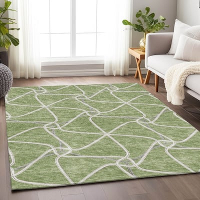 Premium Washable Super Soft Contemporary Geo Mayfield Rug