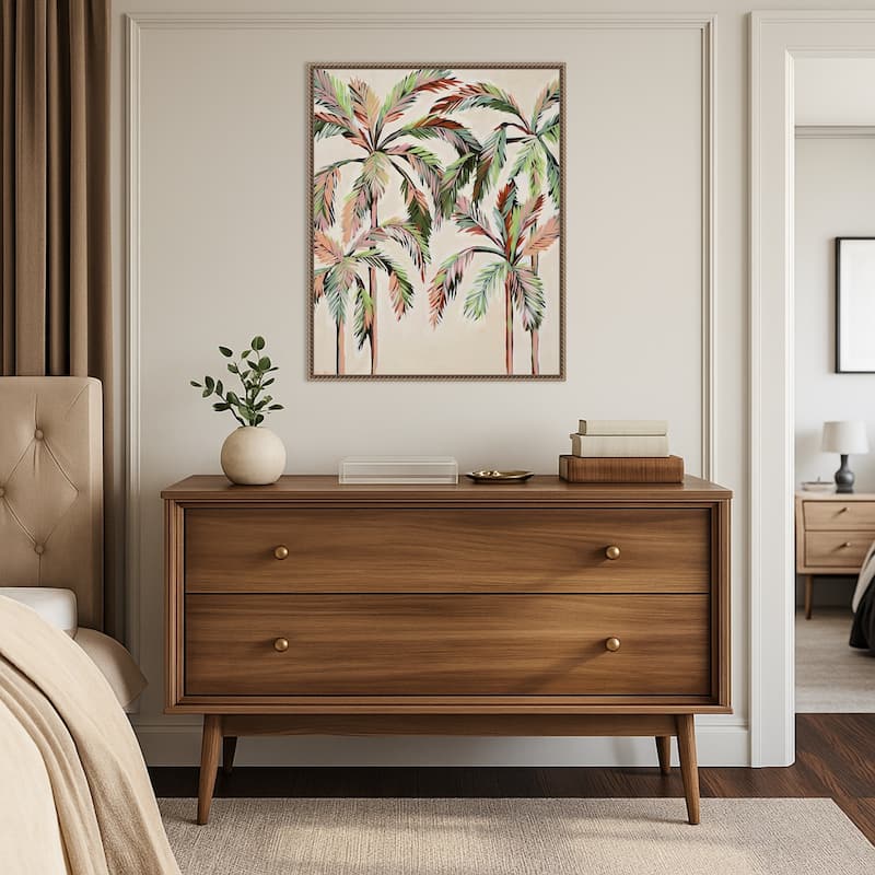 Palm Trees by Dani Heyward Framed Canvas Wall Art Print