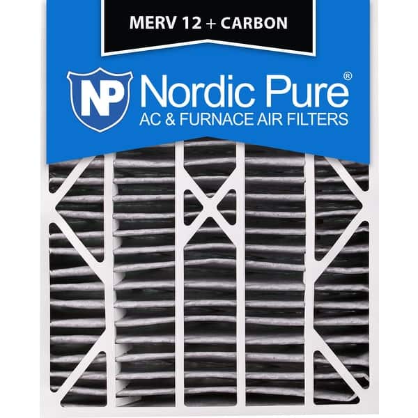 Shop Nordic Pure 20x25x6 Aprilaire Space Gard 2200 Replacement Air Filter Merv 12 Pleated Plus Carbon Qty 1 Overstock 18653320