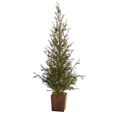 4' Alpine "Natural Look" Christmas Tree with Pine Cones - Green