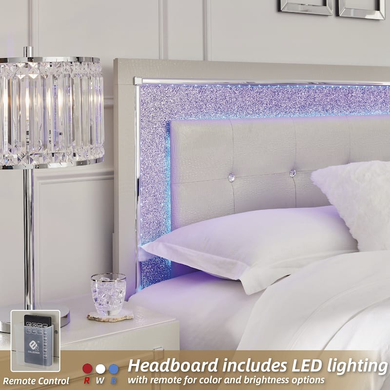 Signature Design by Ashley Zyniden Gray Upholstered Panel Bed