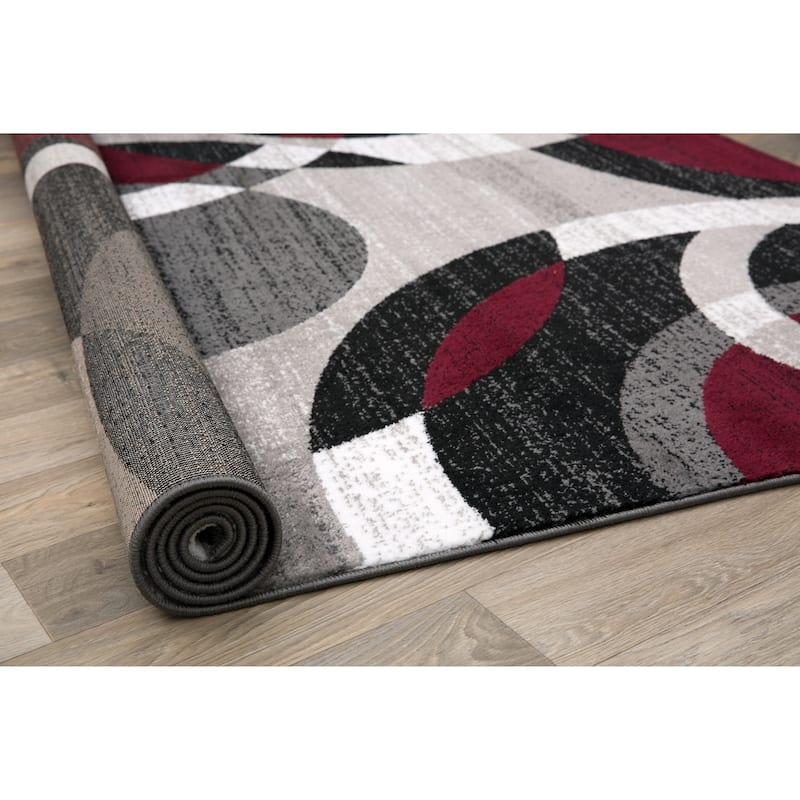 World Rug Gallery Geometric Circles Area Rug