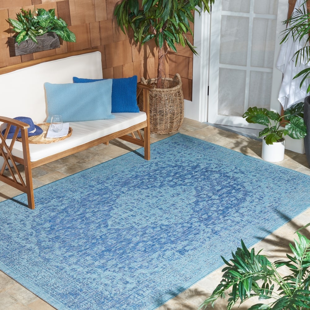 SAFAVIEH Courtyard Boud Indoor/ Outdoor Waterproof Patio Backyard Rug