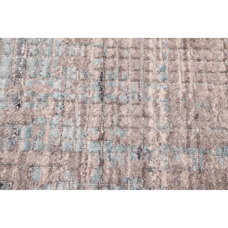 ECARPETGALLERY Hand Loomed Elysian Grey Wool Rug - 8'1 x 9'11