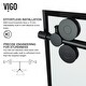 preview thumbnail 7 of 36, VIGO Elan Adjustable Sliding Shower Door in Matte Black