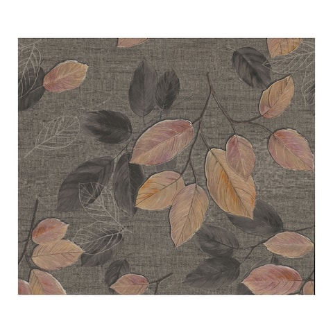 Dorado Black Leaf Toss Wallpaper - 21 x 396 x 0.025