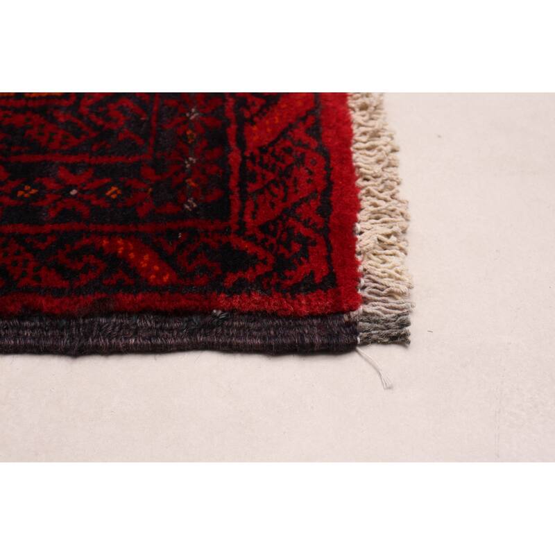 ECARPETGALLERY Hand-knotted Royal Baluch Red Wool Rug - 3'3 x 5'9
