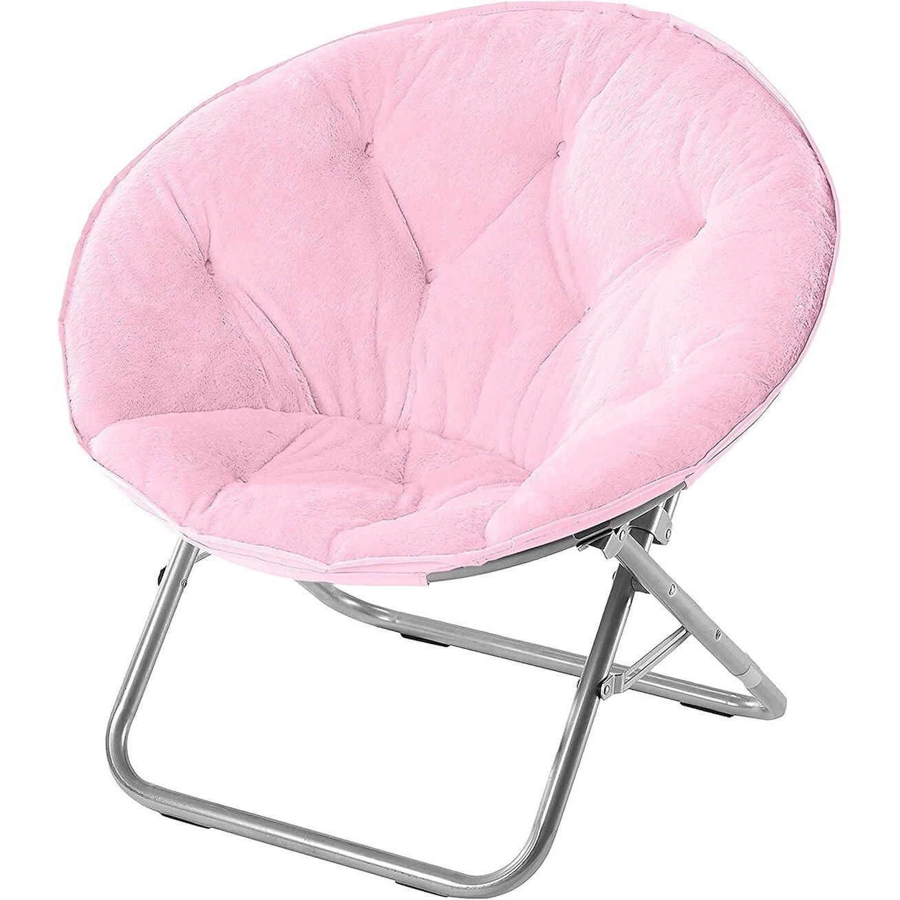 Urban Lifestyle Foldable Saucer Chair, Cozy, Fluffy, Soft - On