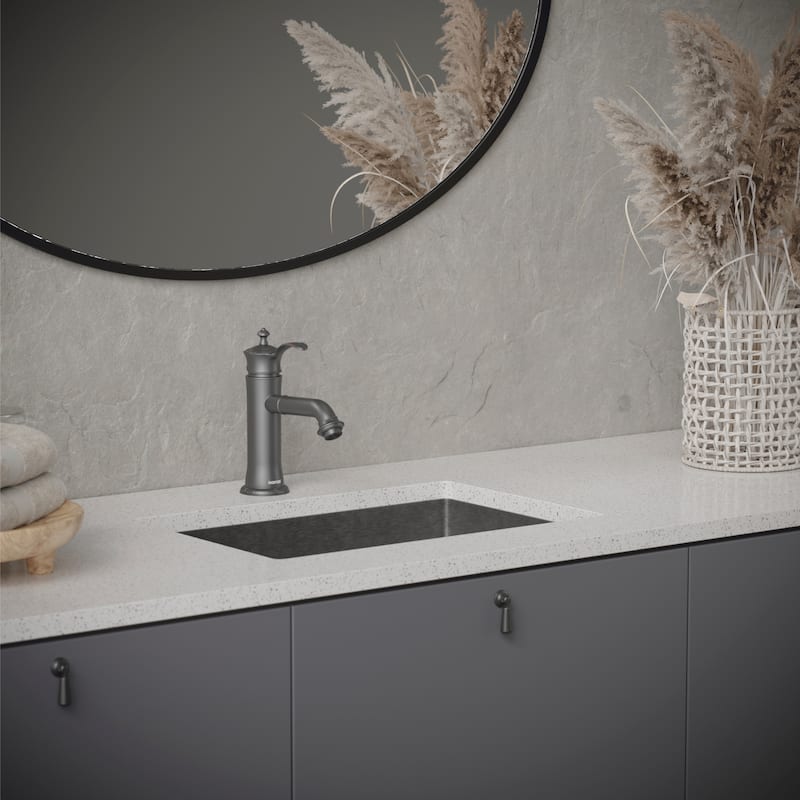 Karran Vineyard KBF470 Single-Handle Single Hole Basin Bathroom Faucet with Matching Pop-up Drain