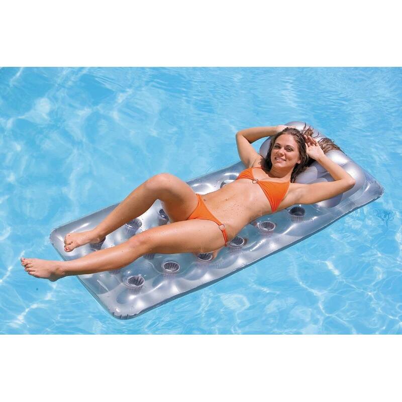 Intex 18-Pocket Mattress Suntanner Pool Lounger w/ Headrest (3 Pack) | 58894EP - 2.8